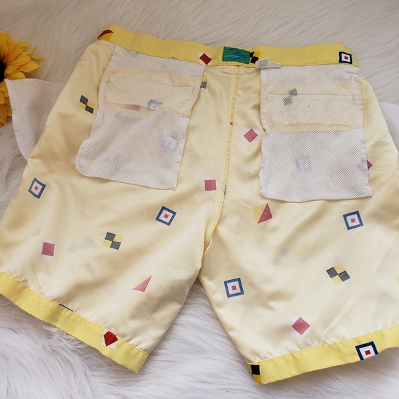 Liquid flow nautical flag print yellow swim shorts - Picture 10 of 11